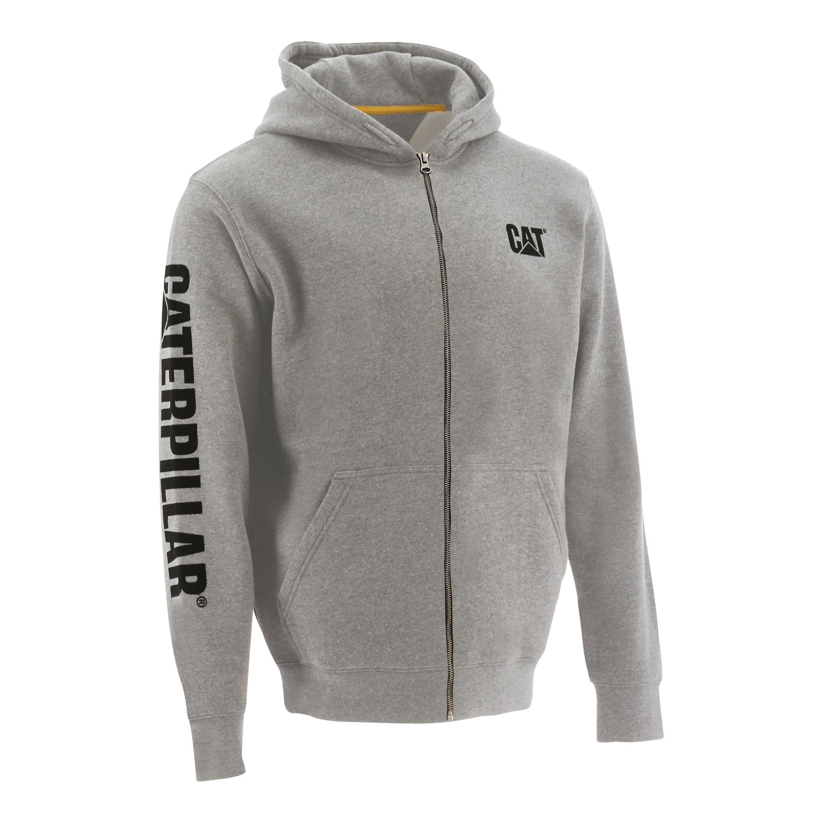 Caterpillar Full Zip Hooded Philippines - Mens Sweatshirts - Light Grey 73458LKHA